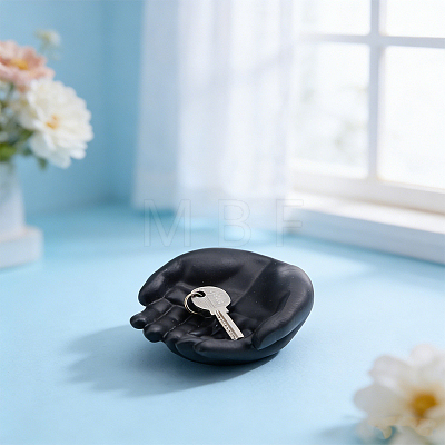 Hand Shaped Resin Jewelry Trays for Trinkets ODIS-WH0043-331B-1