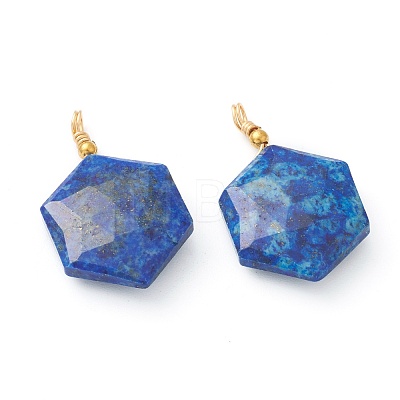 Natural Lapis Lazuli & Quartz Crystal & Amazonite Pendants G-B009-04G-1