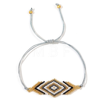 Bohemian Handmade Woven Arrow Diamond Pattern Beaded Bracelet for Women MC5283-1