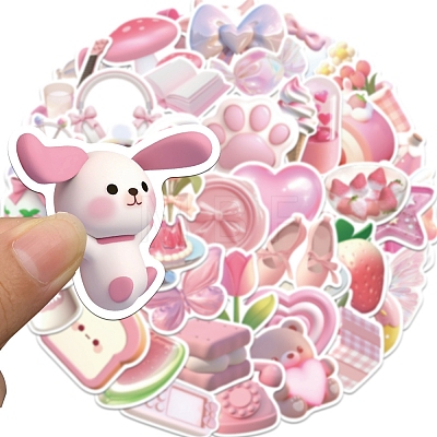 50Pcs PVC Waterproof Stickers PW-WGF2998-01-1