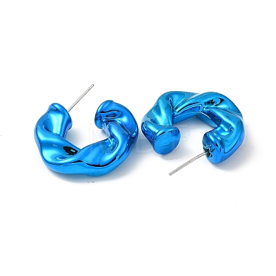 Twist Ring Acrylic Stud Earrings EJEW-P251-16-1