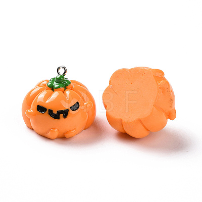 Halloween Opaque Resin Pendants RESI-D063-14B-1