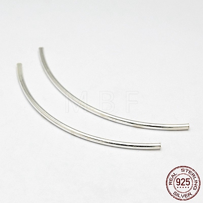 Tube 925 Sterling Silver Beads STER-O021-B-07-1