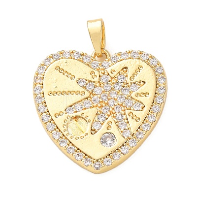 Brass Micro Pave Rhinestone Pendants KK-Z161-01G-01-1