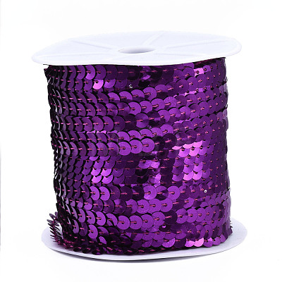 Plastic Paillette Beads PVC-Q085-6mm-12-1