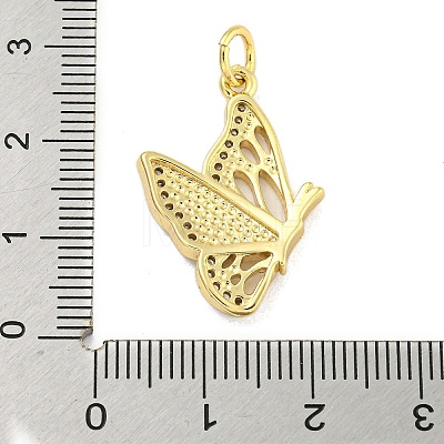 Real 18K Gold Plated Brass Micro Pave Cubic Zirconia Pendants KK-R159-05A-G-1