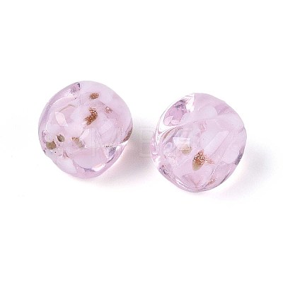 Handmade Gold Sand Lampwork Beads LAMP-T021-32D-1