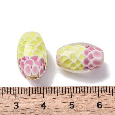 Two Tone Handmade Lampwork Beads LAMP-K042-01G-1