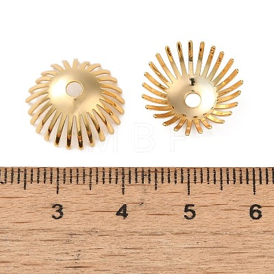 Brass Beads Caps KK-O100-15G-1