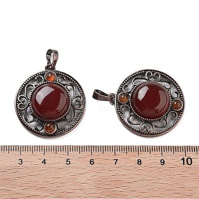 Natural Carnelian(Dyed and Heated) Pendants G-Q158-03A-R01-1