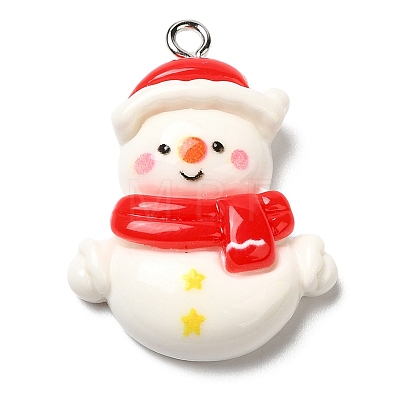 Christmas Opaque Resin Pendants CRES-D016-01H-1