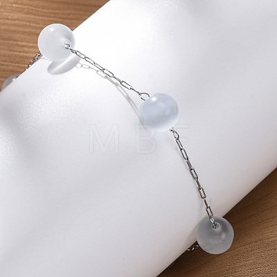 304 Stainless Steel Cable Chain Bracelets BJEW-C094-01P-06-1