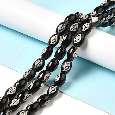 Tibetan Style dZi Beads Strands G-F726-A04-1