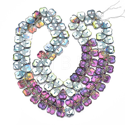Electroplate Glass Beads Strands EGLA-N008-011-1