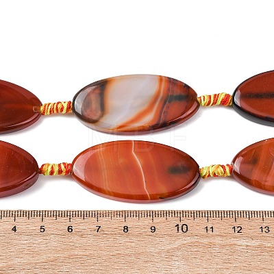 Natural Banded Agate Beads Strands G-F825-A01-01A-1