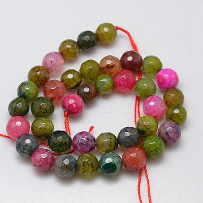 Natural Agate Round Beads Strand G-L084-10mm-19-1