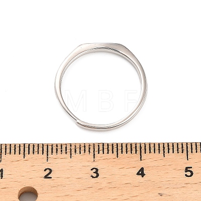 Rhodium Plated 925 Sterling Silver Adjustable Rings RJEW-S397-01P-02-1