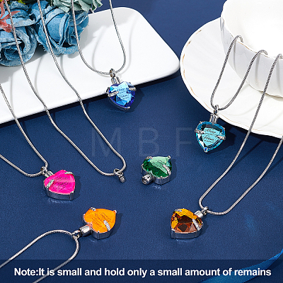 September Glass Urn Pendant Necklace DIY Making Kit DIY-CN0001-82D-1