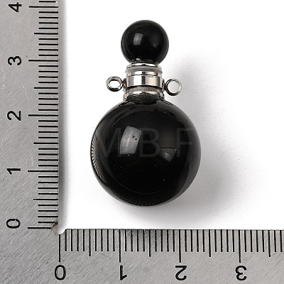 Natural Obsidian Perfume Bottle Pendants GG-CBA7610-02P-07-1