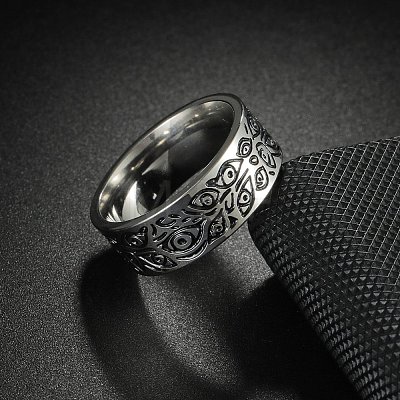 Retro Viking 201 Stainless Steel Finger Rings for Men FS-WGFAFFE-05-1