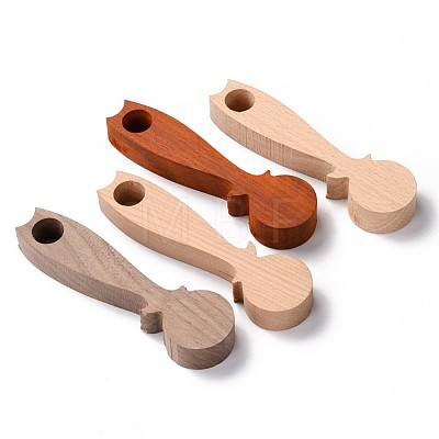 4 Colors Unfinished Wood Blank Spoon DIY-E026-03-1