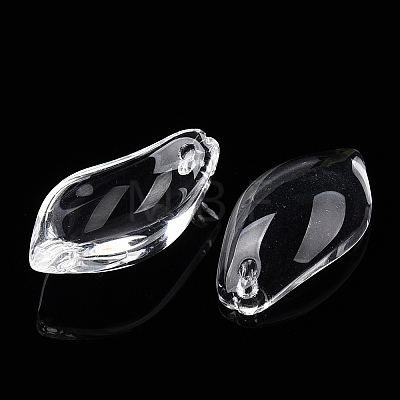 Transparent Glass Petal Beads GLAA-N001-10-1