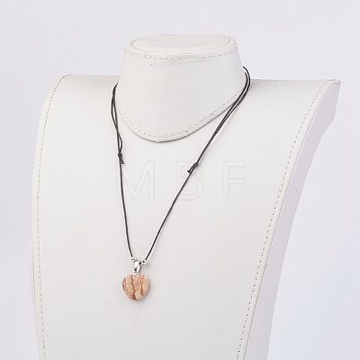 Adjustable Cotton Waxed Cord Pendant Necklaces X-NJEW-JN02105-1