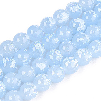 Baking Paint Glass Beads X1-DGLA-N015-10mm-06-1