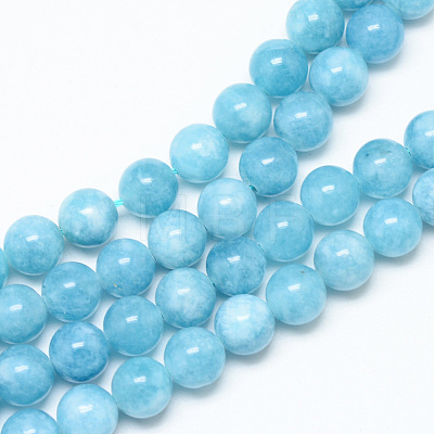 Natural Blue Quartz Beads Strands G-R345-12mm-29-1-1