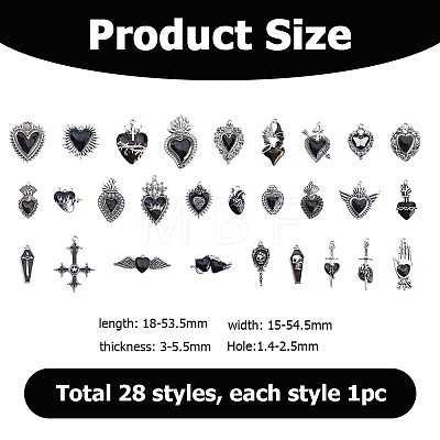 Zinc Alloy Pendants FIND-WH0816-200B-P-1