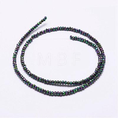 Electroplate Glass Beads Strands EGLA-K010-FP01-1