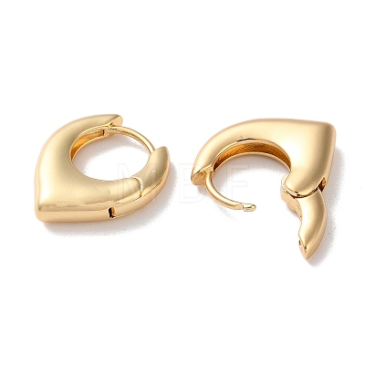 Teardrop Brass Hoop Earrings for Women EJEW-B056-13G-1