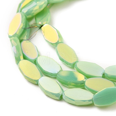 Electroplate Opaque Glass Beads Strands EGLA-J150-A-FR02-1