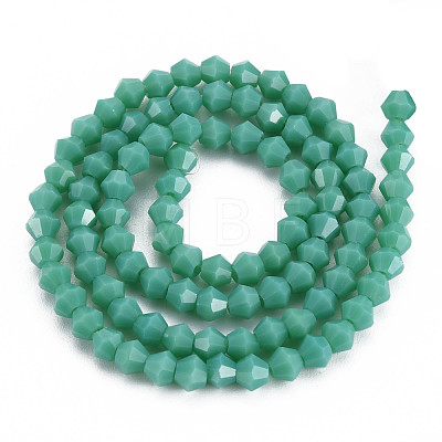 Opaque Solid Color Glass Beads Strands GLAA-Q080-4mm-B08-1