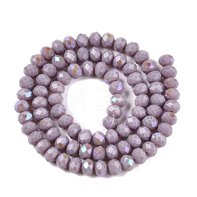 Electroplate Opaque Solid Color Glass Beads Strands EGLA-A044-P3mm-L13-1