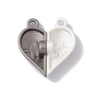 Love Heart Alloy Magnetic Clasps FIND-C013-01A-1