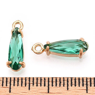 Faceted Glass Pendants GLAA-T010-004C-1
