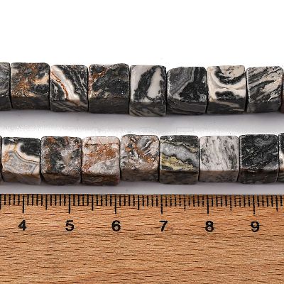 Natural Map Stone Beads Strands G-T139-8x8-45A-1