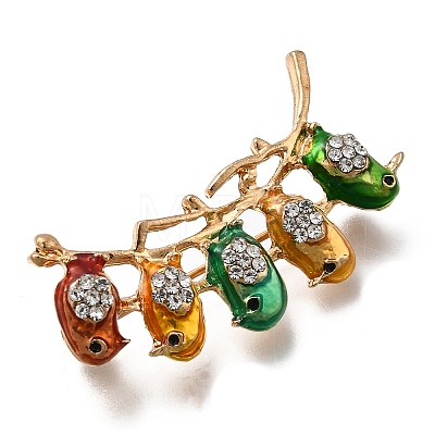 Zinc Alloy Enamel Rhinstone Brooches JEWB-V001-03A-01-1