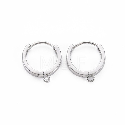 Brass Huggie Hoop Earring Findings KK-S364-158-1