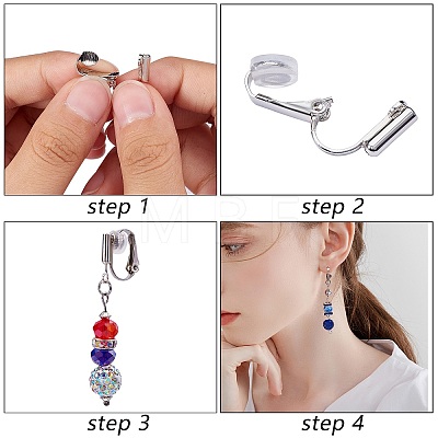 DIY Clip-on Earring Making Finding Kits DIY-SZ0008-14-1