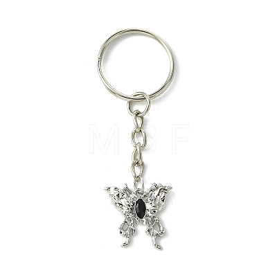 Butterfly Alloy with Cubic Zirconia Pendant Keychain KEYC-JKC00846-1