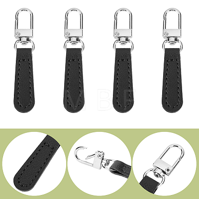 8Pcs PU Leather Zipper Pulls for Handbags Luggage and Jacket FIND-CL0002-09B-1