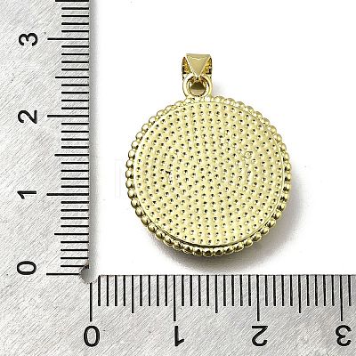 Brass Micro Pave Cubic Zirconia Pendants KK-C090-06A-G-1