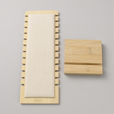 Bamboo Necklace Organizer Display Stands NDIS-WH0009-21A-1