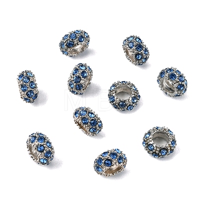 Alloy Rhinestone European Beads CPDL-H998-3-1