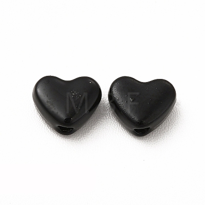 Heart Spray Painted Alloy Beads FIND-G053-01H-1