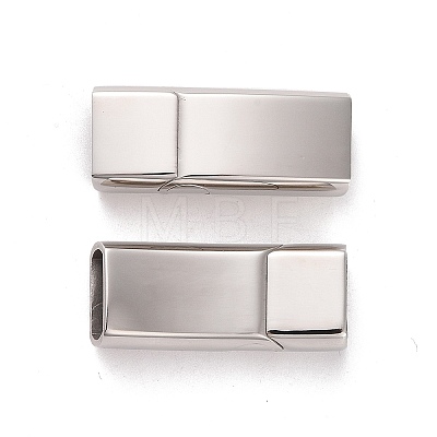 304 Stainless Steel Magnetic Clasps with Glue-in Ends STAS-I011-05-1