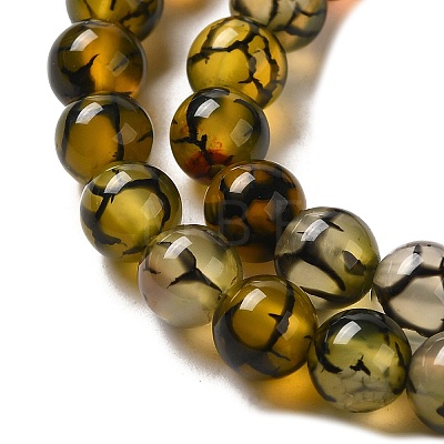 Natural Dragon Veins Agate Beads Strands X-G-G515-6mm-02A-1