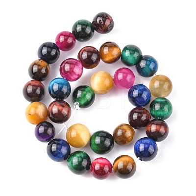Natural Tiger Eye Beads Strands X-G-G101-6mm-6-1